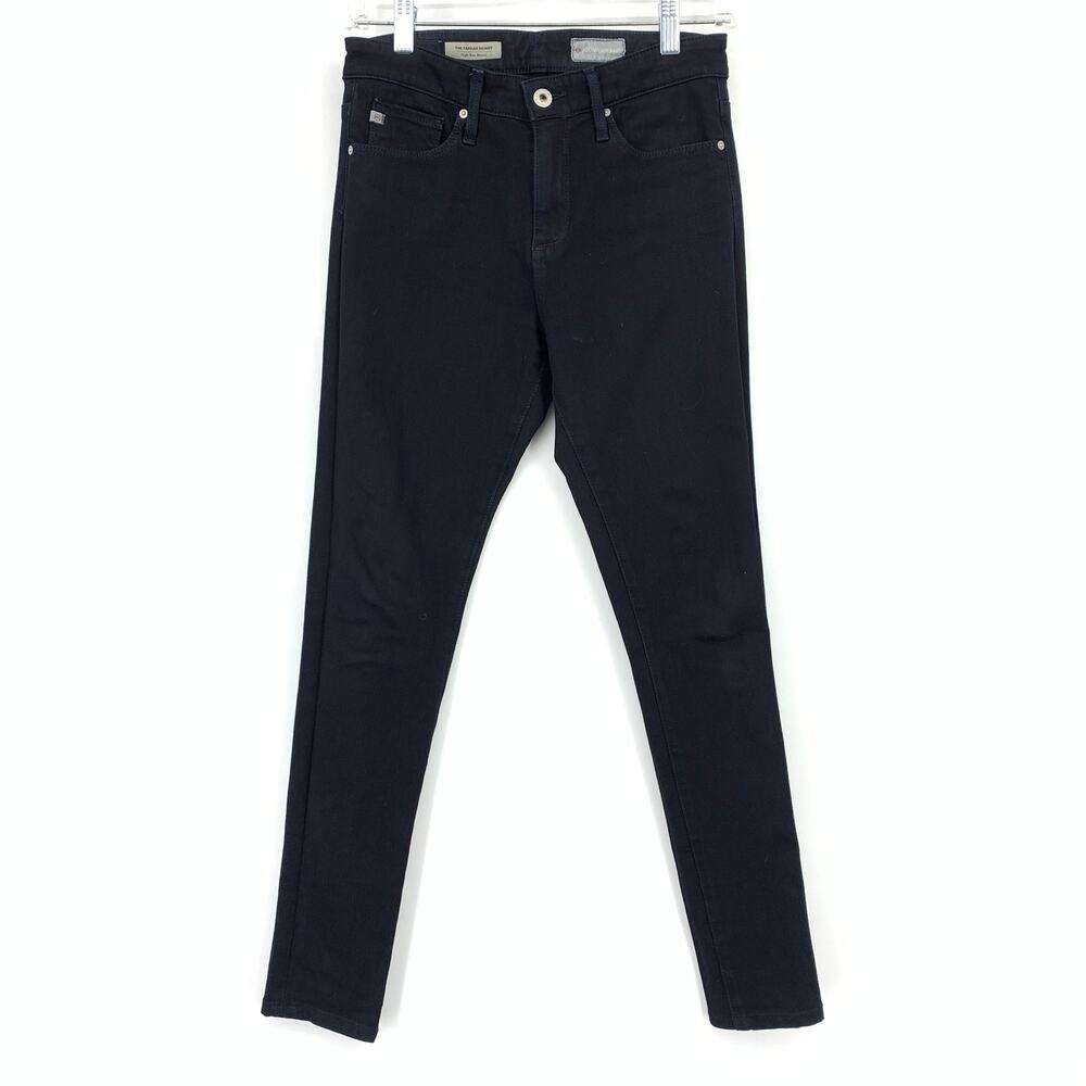 AG Adriano Goldschmied Jeans Womens Sz 25 The Farrah Skinny Black High Rise
